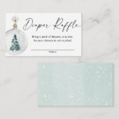 Wintersneeuwgalvanische baby shower informatiekaartje (Voorkant / Achterkant)