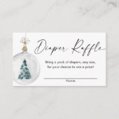 Wintersneeuwgalvanische baby shower informatiekaartje (Voorkant)