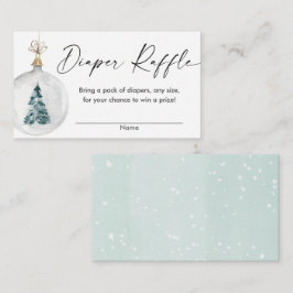 Wintersneeuwgalvanische baby shower informatiekaartje