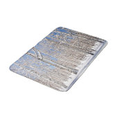 Wintersneeuwgroen boslandschap Foto Badmat (Gekanteld)