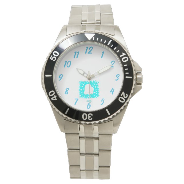 Wintersneeuwhart Mannen Roestvrij staal Horloge (Voorkant)