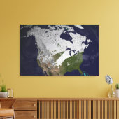 WintersneeuwHoesje op het noordelijk halfrond Canvas Afdruk (Insitu (Woonkamer))