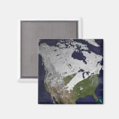 WintersneeuwHoesje op het noordelijk halfrond Magneet (Voorkant / Achterkant)