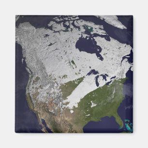 WintersneeuwHoesje op het noordelijk halfrond Magneet