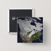 WintersneeuwHoesje op het noordelijk halfrond Vierkante Button 5,1 Cm (Voorkant /achterkant)