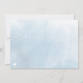 Wintersneeuwijs baby shower met kerstmis kaart (Achterkant)