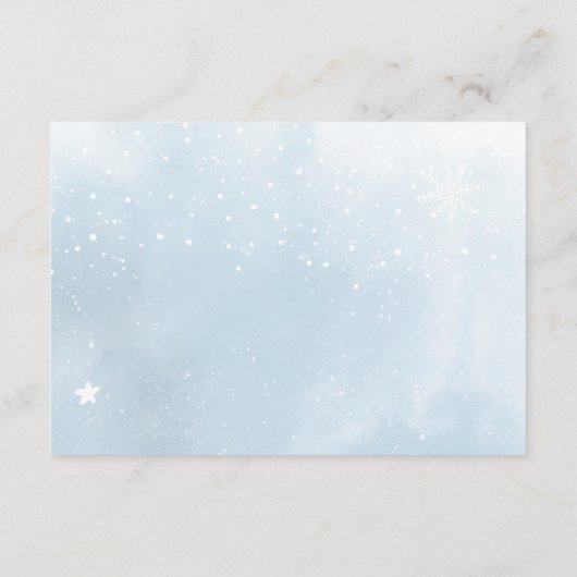 Wintersneeuwijs Kerst brengen een boek baby shower Informatiekaartje (Achterkant)