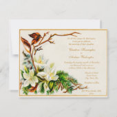 wintersneeuwkerk en het huwelijk tussen Lilies Kaart (Achterkant)