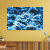 Wintersneeuwkerstboom Canvas Afdruk (Insitu (Woonkamer))