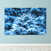 Wintersneeuwkerstboom Canvas Afdruk (Insitu (Houten vloer))