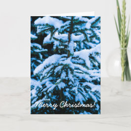 Wintersneeuwkerstboom Feestdagen Kaart