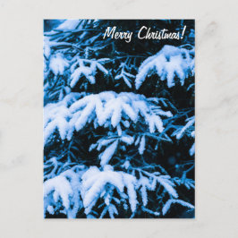 Wintersneeuwkerstboom Feestdagenkaart