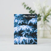 Wintersneeuwkerstboom Feestdagenkaart (Staand voorkant)