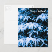Wintersneeuwkerstboom Feestdagenkaart (Voorkant / Achterkant)