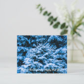Wintersneeuwkerstboom Feestdagenkaart (Staand voorkant)