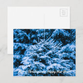 Wintersneeuwkerstboom Feestdagenkaart (Voorkant / Achterkant)