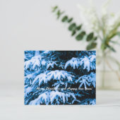 Wintersneeuwkerstboom Feestdagenkaart (Staand voorkant)
