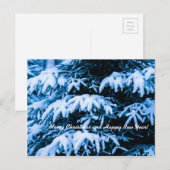 Wintersneeuwkerstboom Feestdagenkaart (Voorkant / Achterkant)