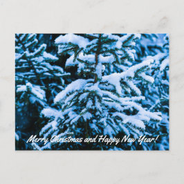 Wintersneeuwkerstboom Feestdagenkaart