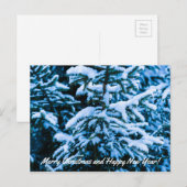 Wintersneeuwkerstboom Feestdagenkaart (Voorkant / Achterkant)