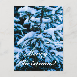 Wintersneeuwkerstboom Feestdagenkaart