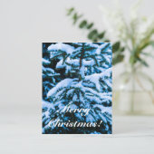 Wintersneeuwkerstboom Feestdagenkaart (Staand voorkant)