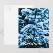 Wintersneeuwkerstboom Feestdagenkaart (Voorkant / Achterkant)