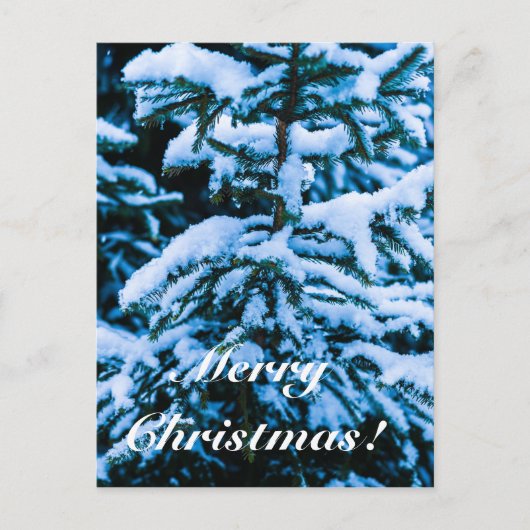 Wintersneeuwkerstboom Feestdagenkaart (Voorkant)