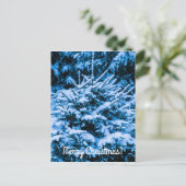 Wintersneeuwkerstboom Feestdagenkaart (Staand voorkant)