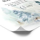 Wintersneeuwkerstboom Mam-osa bar Poster (Hoek)