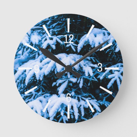 Wintersneeuwkerstboom Ronde Klok (Voorkant)