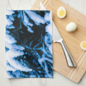 Wintersneeuwkerstboom Theedoek (Quarter Fold)