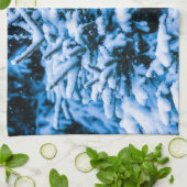 Wintersneeuwkerstboom Theedoek (Gevouwen)