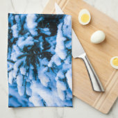 Wintersneeuwkerstboom Theedoek (Quarter Fold)