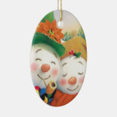 wintersneeuwkerstversiering keramisch ornament (Rechts)