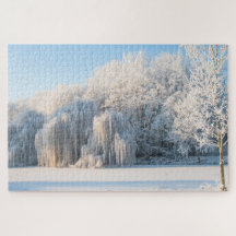 Wintersneeuwlandschap, 1014 stukken Jigzaag Puzzle