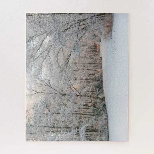 Wintersneeuwlandschap, 520 stukken Jigzaag Puzzle Legpuzzel (Verticaal)