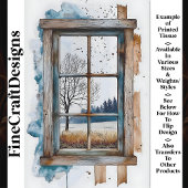 Wintersneeuwlandschap door raam AN2 Decoupage Tissuepapier