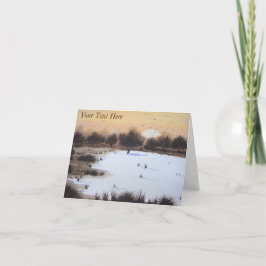 wintersneeuwlandschap feestdagen kaart