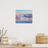 Wintersneeuwlandschap Foto Natuur Wall Poster (Keuken)