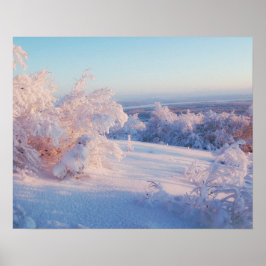 Wintersneeuwlandschap Foto Natuur Wall Poster