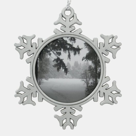 Wintersneeuwlandschap Ornament (Voorkant)