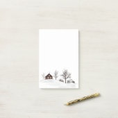 Wintersneeuwlandschap Post-it® Notes (Op bureau)