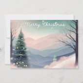  wintersneeuwlandschap Vrolijk kerstfeest Feestdagenkaart (Voorkant)