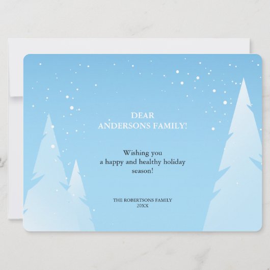 Wintersneeuwlandschap Zeekaart (Achterkant)