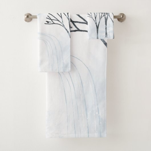 Wintersneeuwlandschapskunst Bad Handdoek (Insitu)