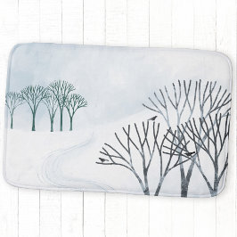 Wintersneeuwlandschapskunst Badmat