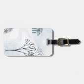 Wintersneeuwlandschapskunst Bagagelabel (Voorkant horizontaal)