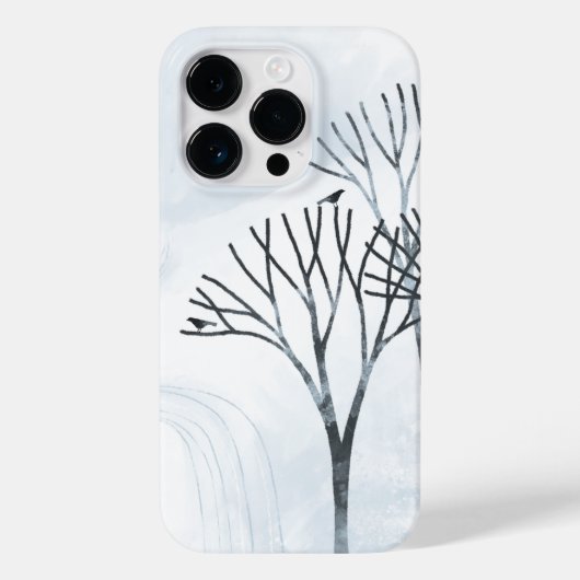 Wintersneeuwlandschapskunst Case-Mate iPhone Case (Achterkant)