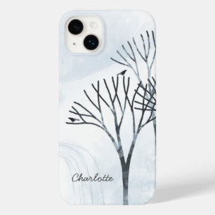 Wintersneeuwlandschapskunst gepersonaliseerd Case-Mate iPhone 14 plus hoesje